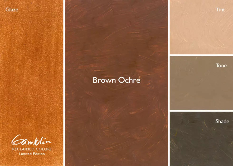 Gamblin Artist Oil Paints Reclaimed Earth colour set of 3 - Brown Ochre