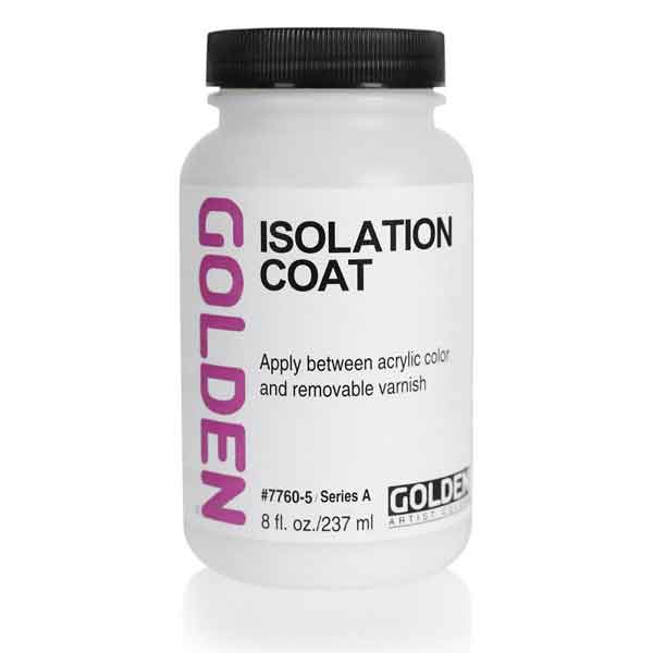 Apply Isolation coat between acrylic colour and removable varnish.
