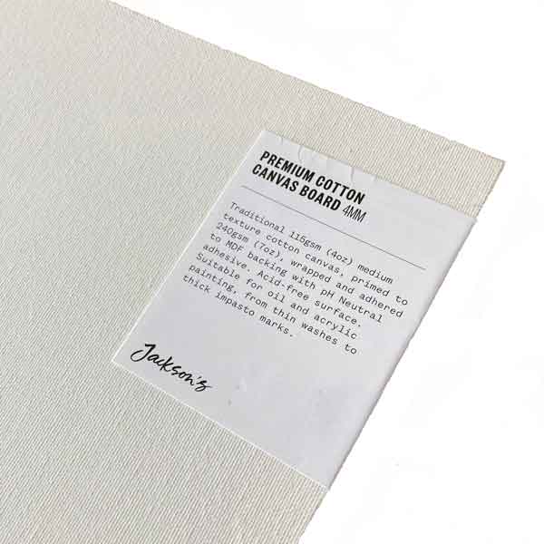 Universally primed rigid canvas boards suitable for oil and acrylic painting