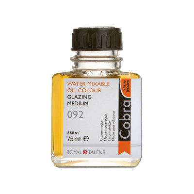 Cobra Glazing Medium makes the brush strokes run slightly and increases the gloss and transparency.