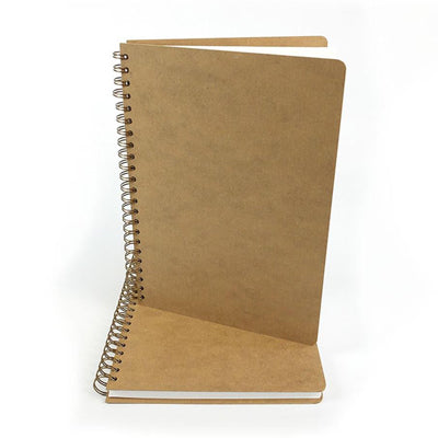 Sketchbooks containing all-media 140gsm cartridge paper ring bound.