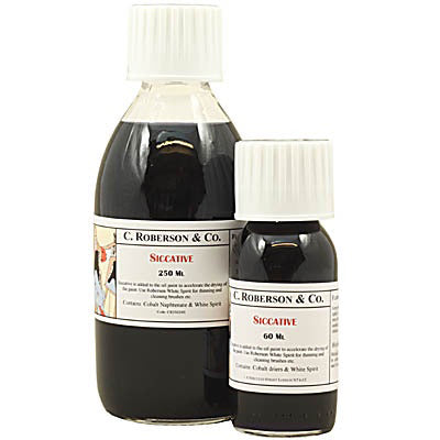 Siccative accelerates the drying time of oil paint. 