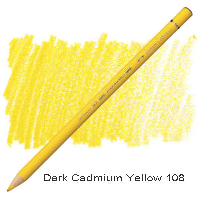 Faber Castell Polychromos Pencil Dark Cadmium Yellow 108