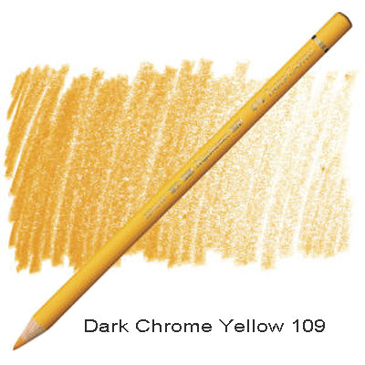 Faber Castell Polychromos Pencil Dark Chrome Yellow 109