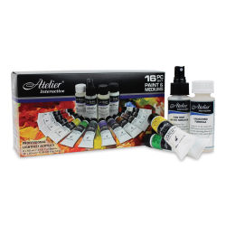 Atelier Interactive Acrylics set of 12 x 20ml tubes and mediums.