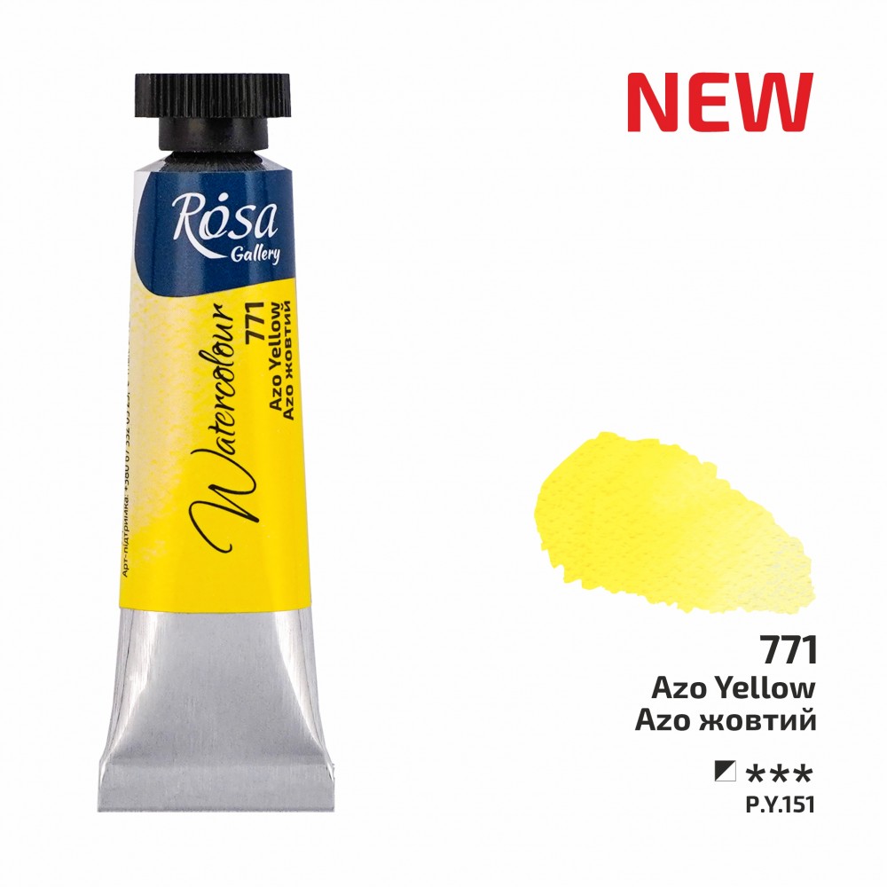 Rosa Gallery Fine Watercolours 10ml Azo Yellow 771