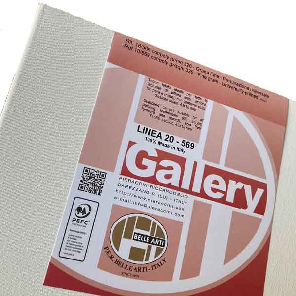 Belle Arti Canvases are Italian-made using fine cotton.  Perfect for oils, acrylics, mixed media