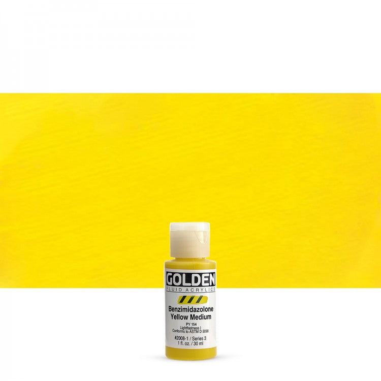 Golden Fluid Acrylics Benzimidazolone Yellow Medium