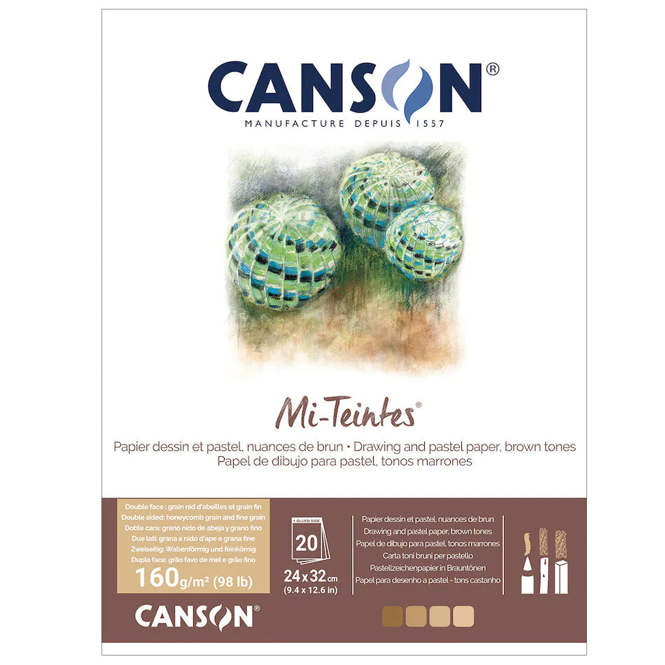Canson Mi-Teintes pad Brown Tones 24x32cm