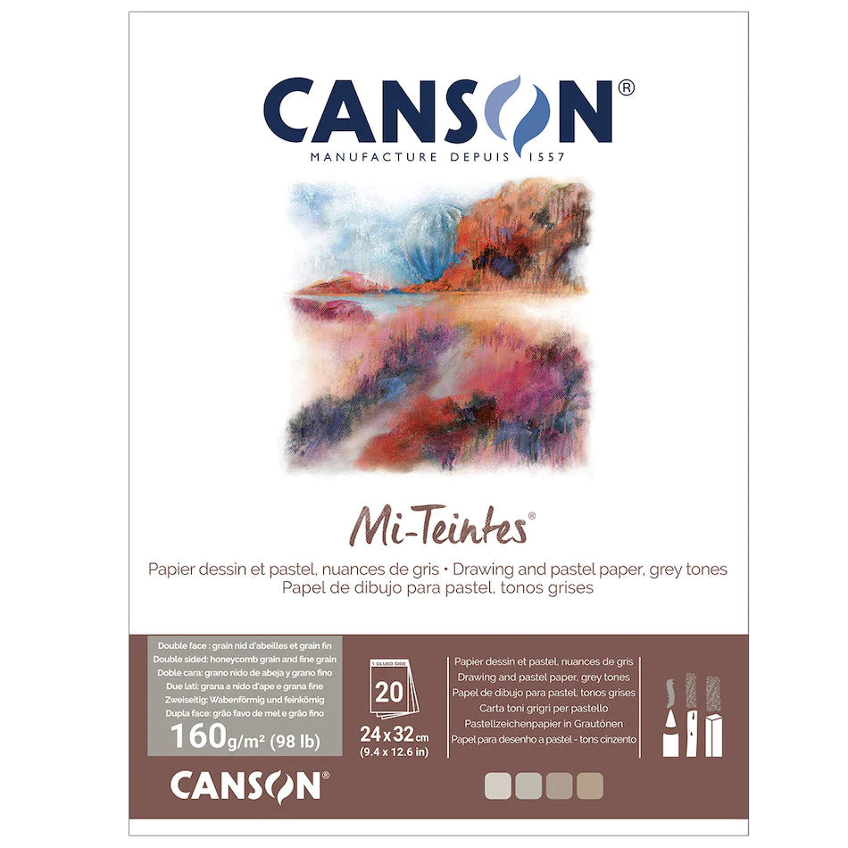 Canson Mi-Teintes pad Grey Tones 24x32cm