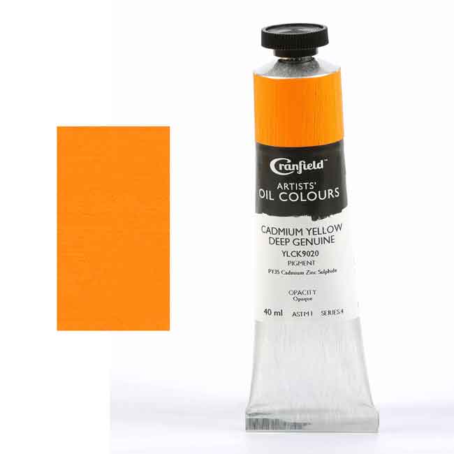 Cranfield Artist Oil Paints Cadmium Yellow Deep Genuine