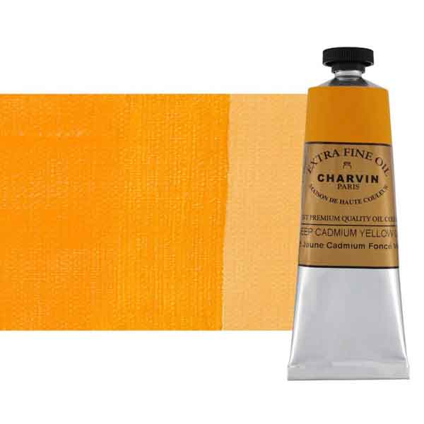 Charvin Extra Fine Artist OIl Paint Cadmium Yellow Deep