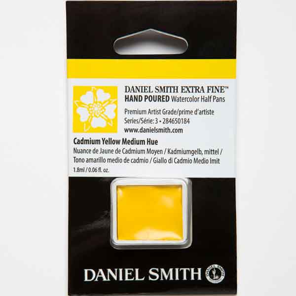 Daniel Smith Watercolours 1/2 pan Cadmium Yellow Medium hue