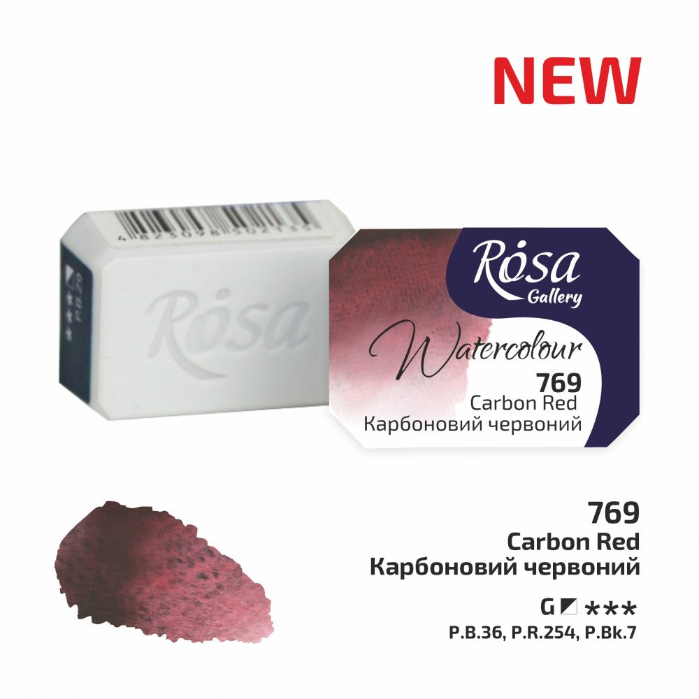 Rosa Gallery Fine Watercolours Full Pan Carbon Red 769