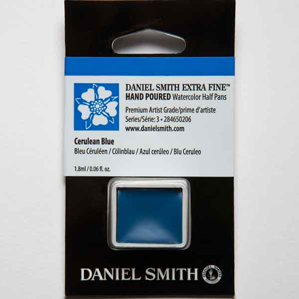 Daniel Smith Watercolours 1/2 pan Cerulean Blue