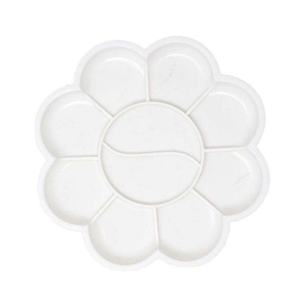 White Plastic Daisy Flower Shaped Palette