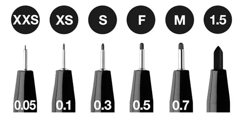 Faber Castell Pitt Artist Nib sizes