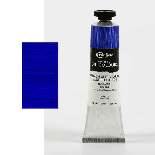 Cranfield Artist Oil Paints French Ultramarine Blue Red Shade