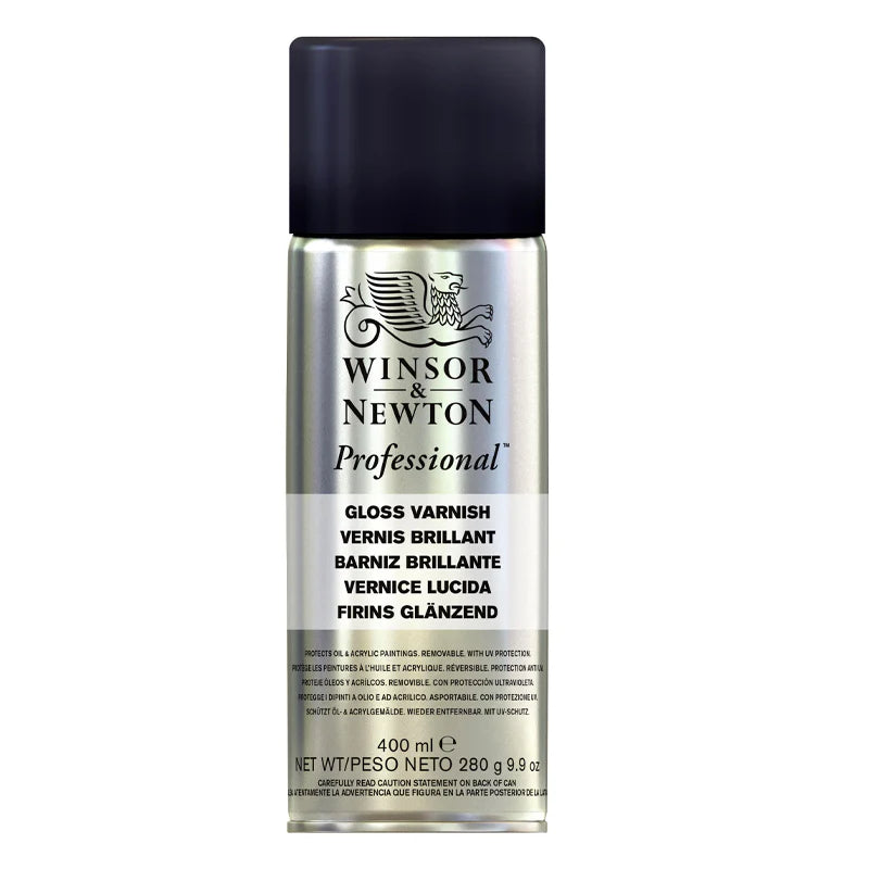 Winsor & Newton Artists' Spray Varnish Gloss finish.