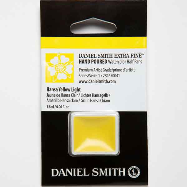 Daniel Smith Watercolours 1/2 pan Hansa Yellow Light