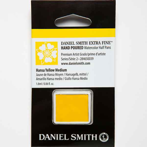 Daniel Smith Watercolours 1/2 pan Hansa Yellow Medium