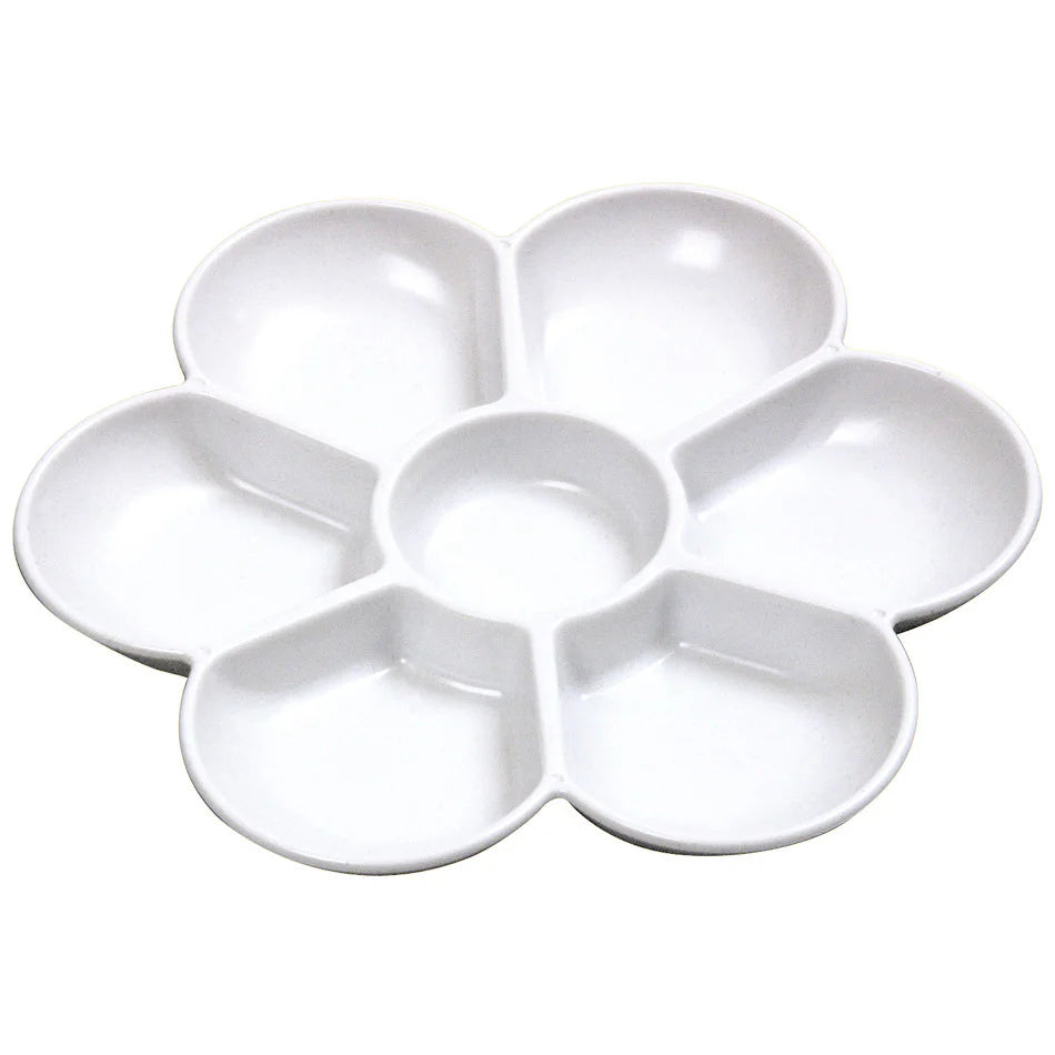 Jakar White Plastic Daisy Flower Shaped Palette