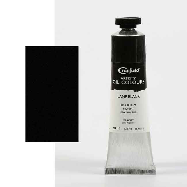 Cranfield Artist Oil Paints Lamp Black