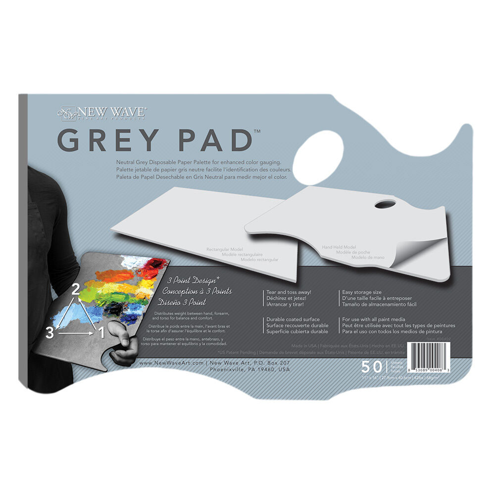 New Wave Grey Palette pad Hand Held
