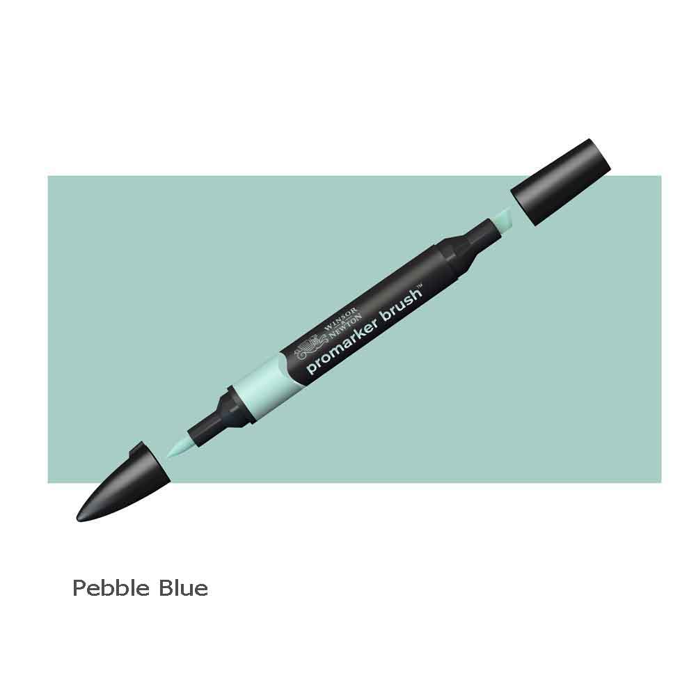 Winsor & Newton Pro Marker Brush Pen Pebble Blue
