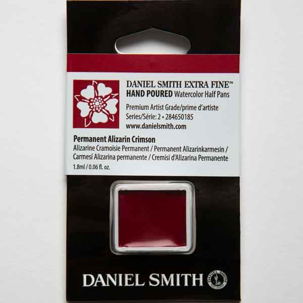 Daniel Smith Watercolours 1/2 pan Permanent Alizarin Crimson