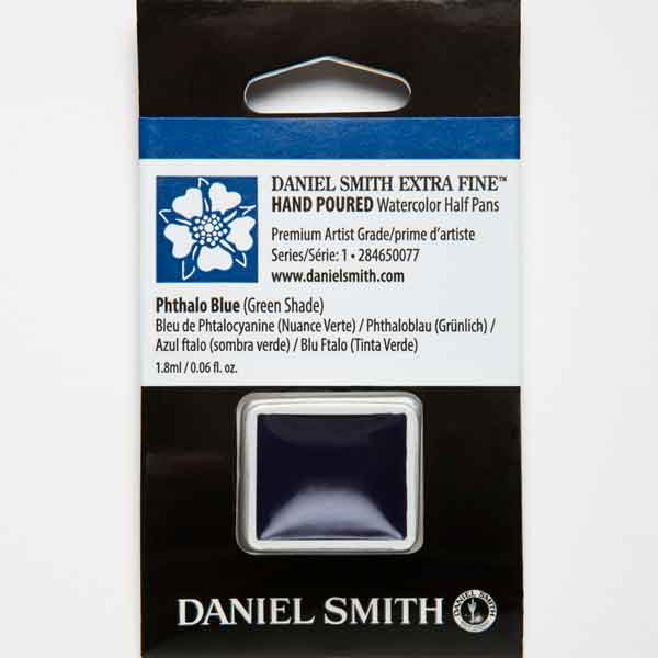 Daniel Smith Watercolours 1/2 pan Phthalo Blue Green Shade