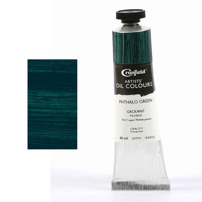 Cranfield Artist Oil Paints Phthalo Green