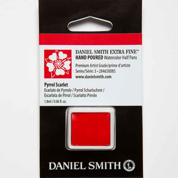 Daniel Smith Watercolours 1/2 pan Pyrrol Scarlet