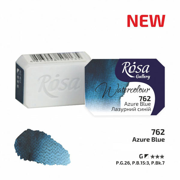 Rosa Gallery Fine Watercolours Full Pan Azure Blue 762