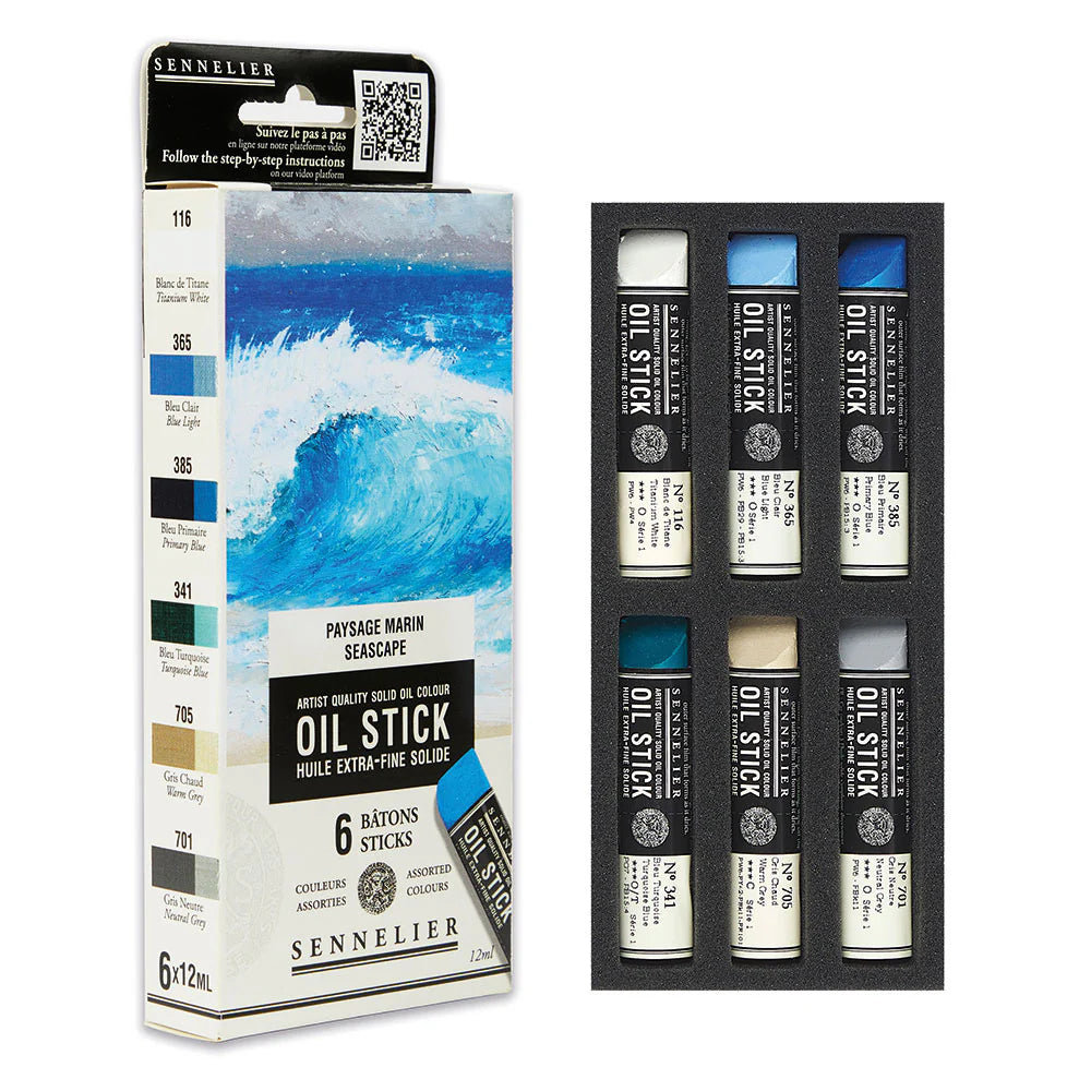 Sennelier Mini Oil Sticks set of 6 - Seascape