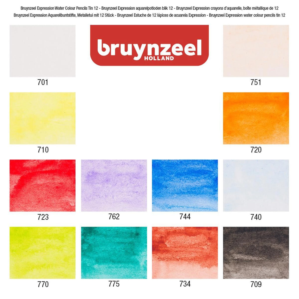 Bruynzeel Watercolour pencils set of 12