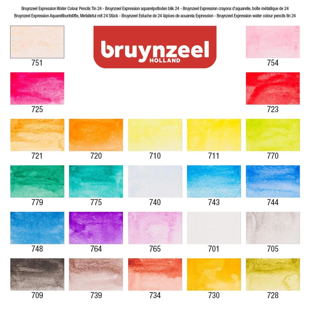Bruynzeel Watercolour pencils set of 24