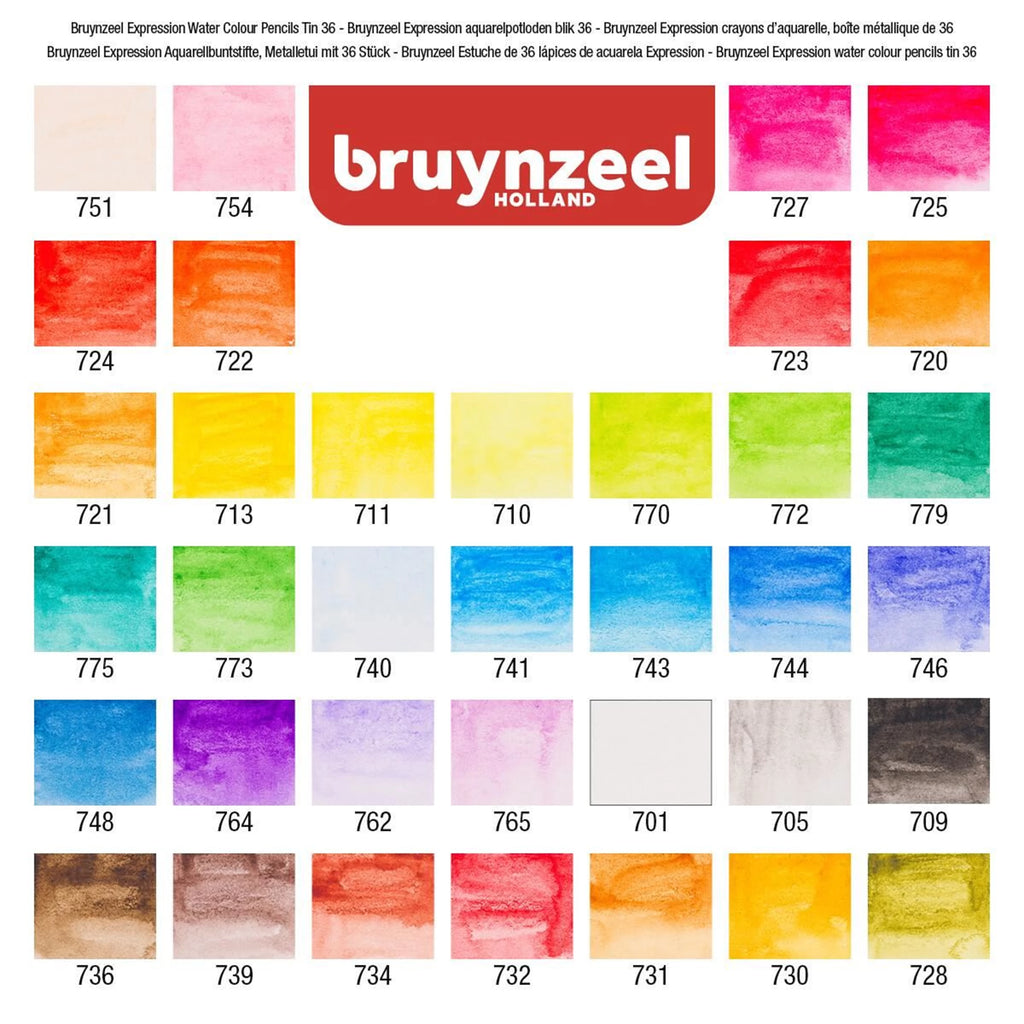 Bruynzeel Watercolour pencils set of 36