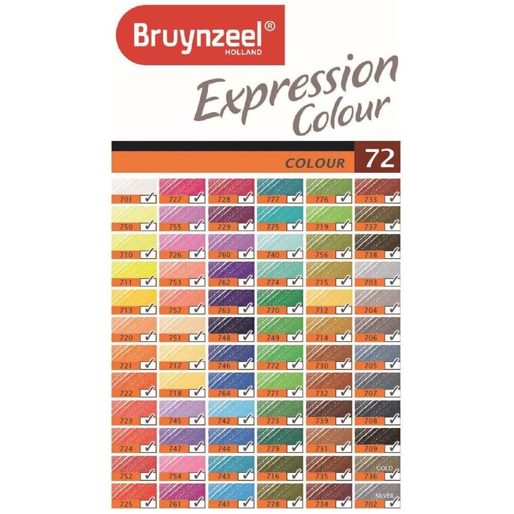 Bruynzeel Colour Pencils set of 72