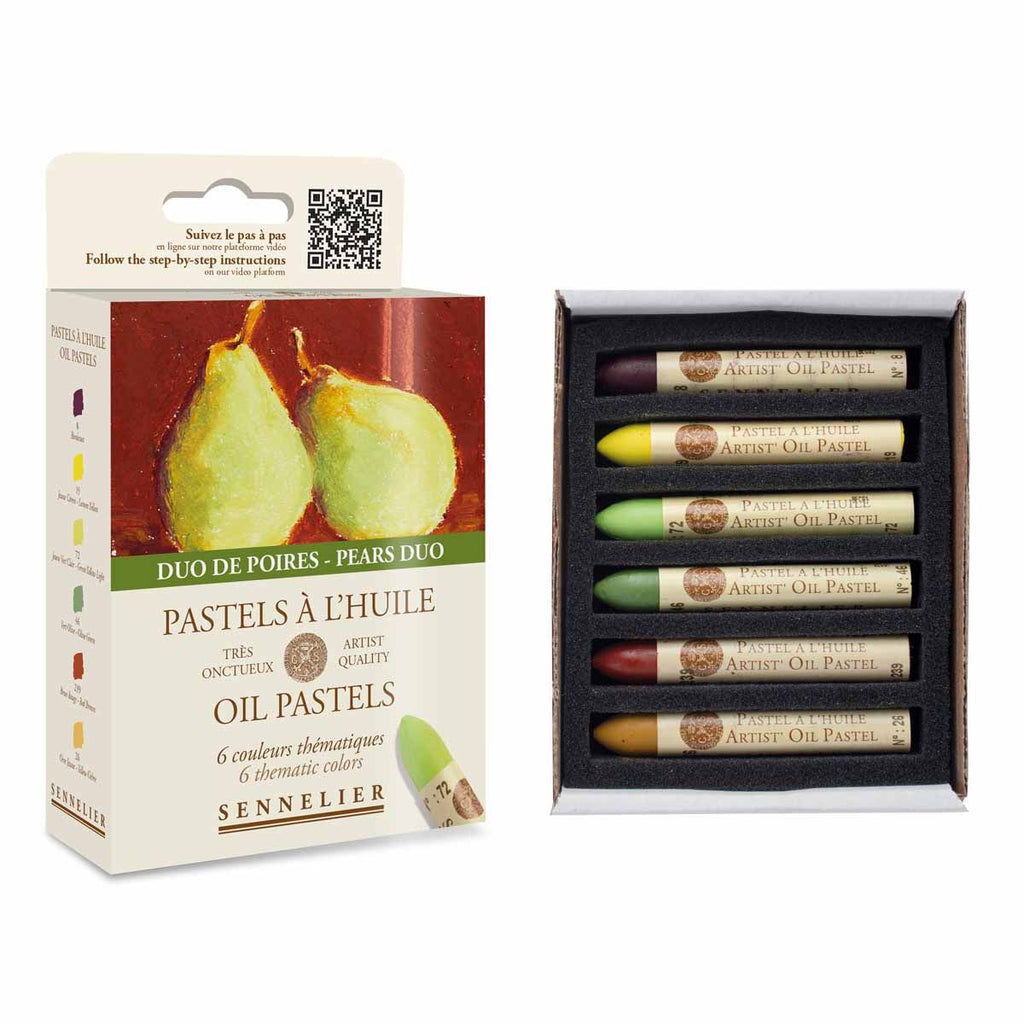 Sennelier Oil Pastels - set of 6 pears duo