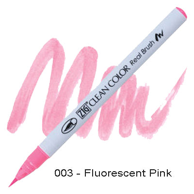 Kuretake Zig Clean Color Brush Pen 003 Fluorescent Pink