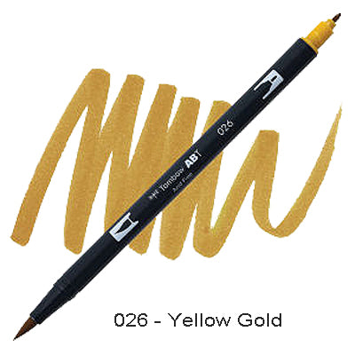 Tombow Dual Tip Pen 026 Yellow Gold