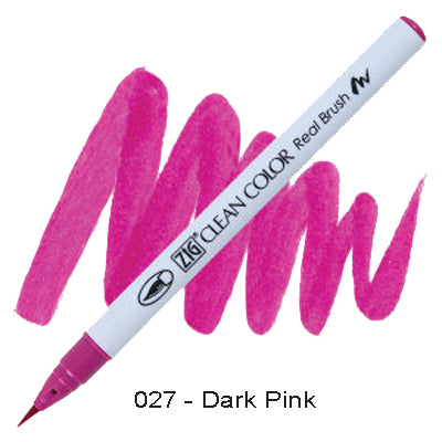 Kuretake Zig Clean Color Brush Pen 027 Dark Pink