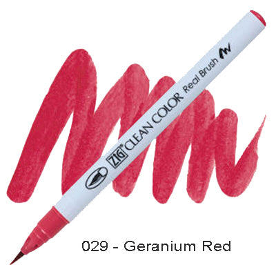 Kuretake Zig Clean Color Brush Pen 029 Geranium Red