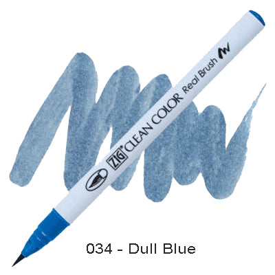 Kuretake Zig Clean Color Brush Pen 034 Dull Blue