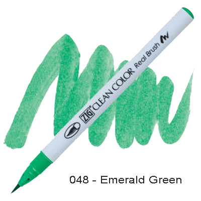 Kuretake Zig Clean Color Brush Pen 048 Emerald Green