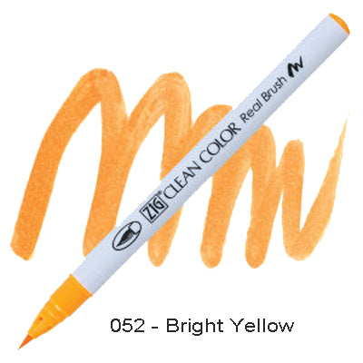 Kuretake Zig Clean Color Brush Pen 052 Bright Yellow