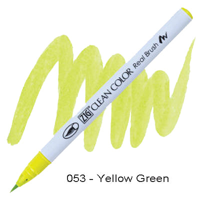 Kuretake Zig Clean Color Brush Pen 053 Yellow Green