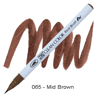 Kuretake Zig Clean Color Brush Pen 065 Mid Brown