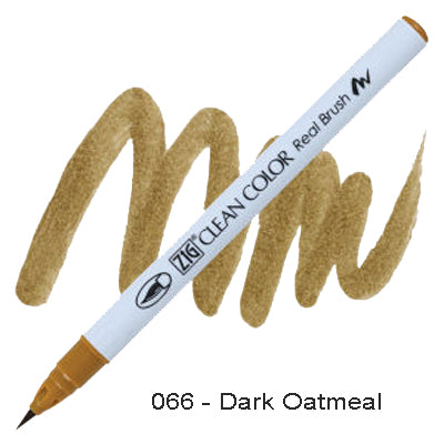 Kuretake Zig Clean Color Brush Pen 066 Dark Oatmeal